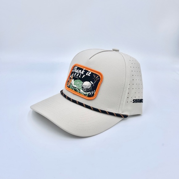NEW Shank It Golf Patch Rope Desert White Breathable SnapBack Hat Adult OSFM - Picture 5 of 10